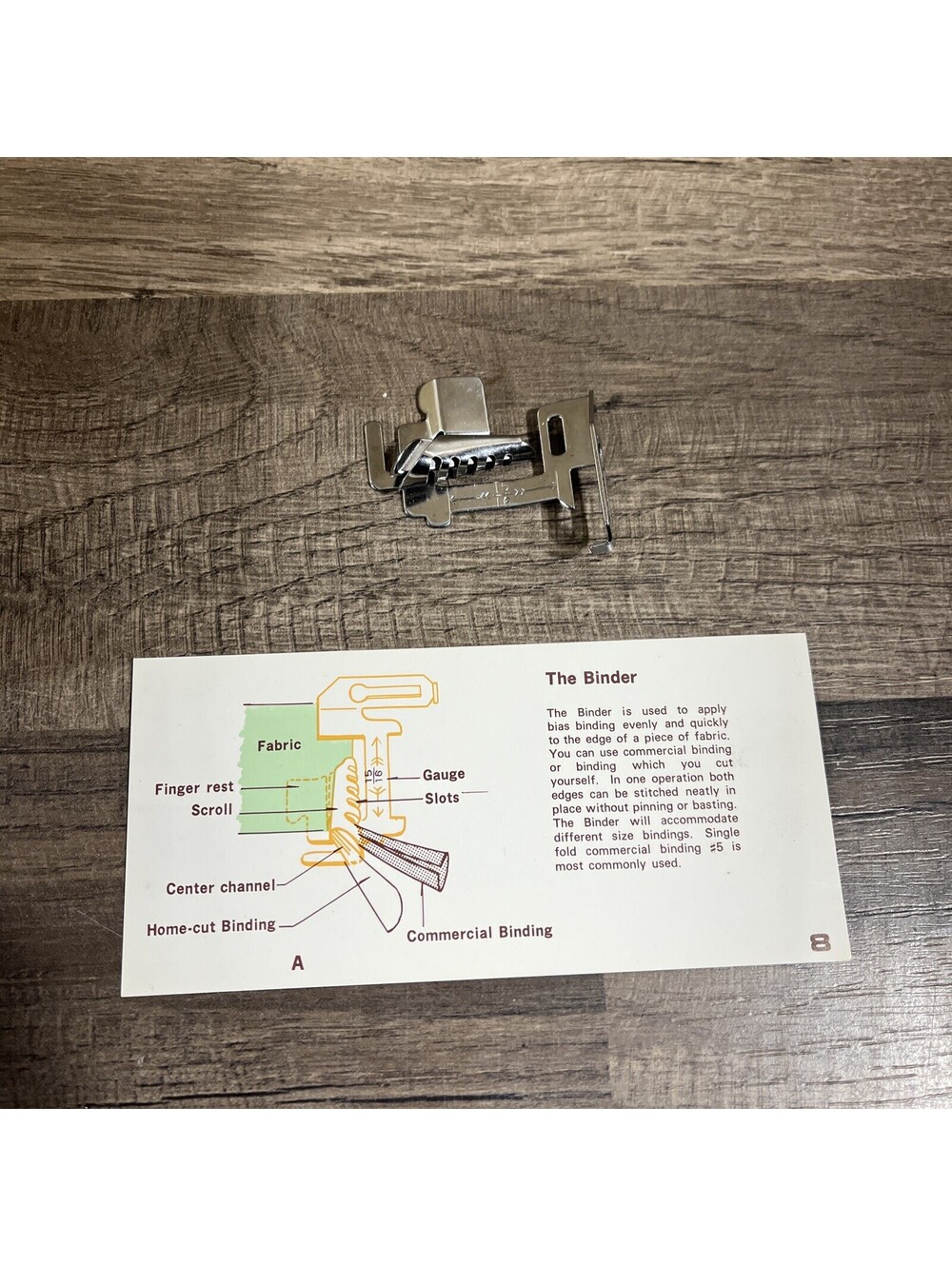 Kenmore Metal Bias Tape Binder Foot
